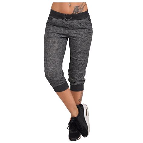 Capris for Women Workout Pants Slacks Jogging Trackpants Hiking Lounge ...