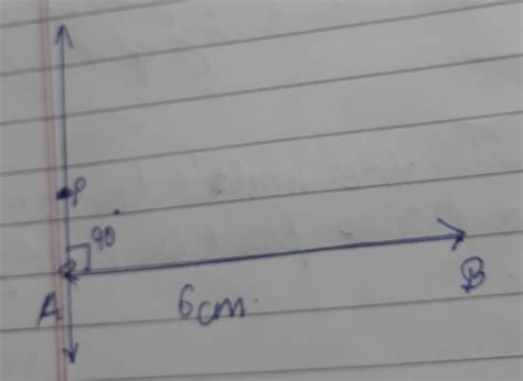 . Draw a line AB = 6 cm. Take a point P outside it. Draw a line passing ...