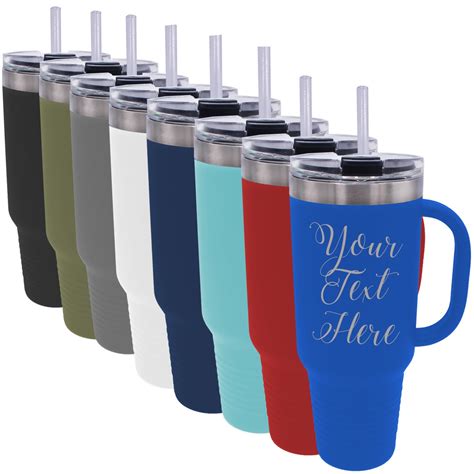 Custom 40 Oz Tumbler With Leak Proof Lid and Straw, Personalized ...