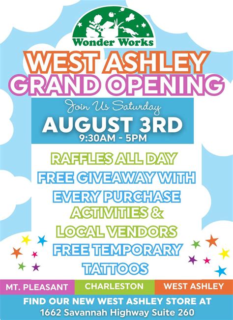 Wonder Works West Ashley Grand Opening Celebration, 1662 Savannah ...