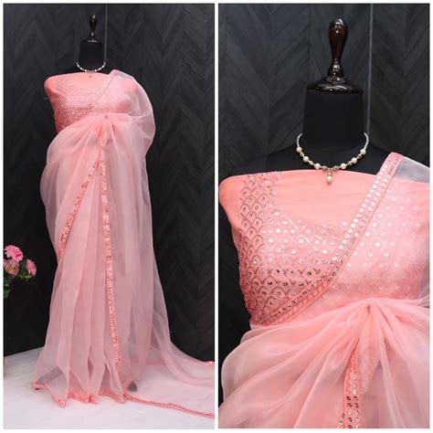Elegant organza silk saree