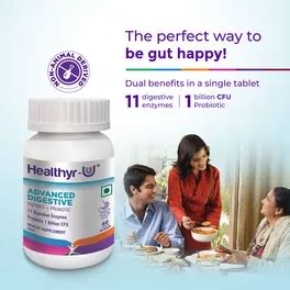 Buy Healthyr-U Advanced Digestive Enzymes + Probiotic, 60 Tablets | 19 ...