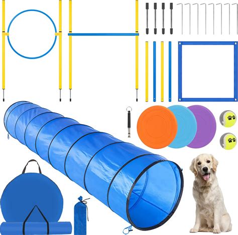YGORTECH Dog Agility Training Equipment - Dog Obstacle Course Training ...