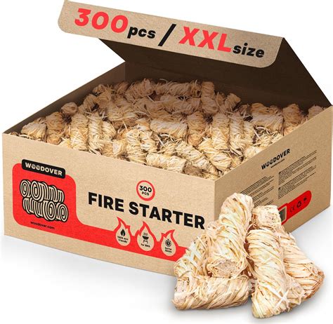 Amazon.com : 300 pcs Fire Starters for Campfires, Charcoal Fire Starter ...