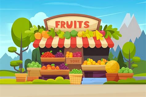 Fruit Store Cartoon 的图像结果