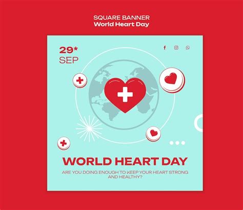 World heart day template design | Free PSD
