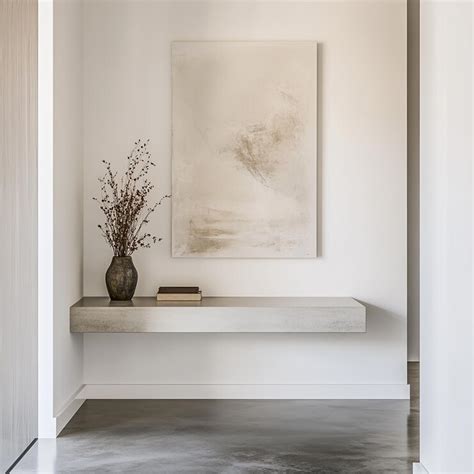 Clean modern minimalist entryway with floating console | Premium AI ...
