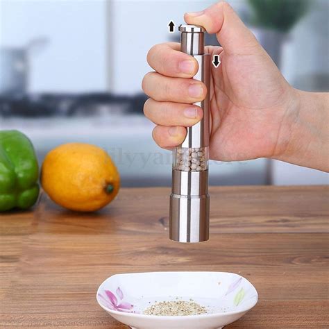 Buy Trigger Impex Stainless Steel Thumb Press Salt Or Pepper Grinder ...