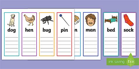 Cursive Phase 2 Phonics Rhyming String Cards (teacher made)