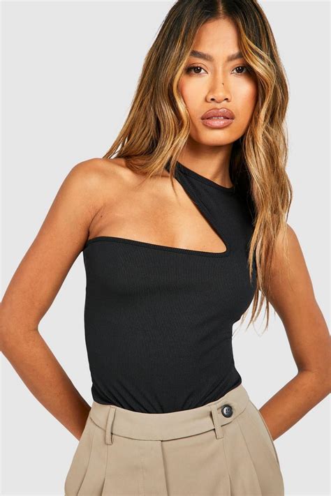 Ribbed Cut Out Bodysuit | boohoo USA