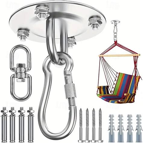 6-Piece Work Swing Hanger - Stainless Steel Hook Ceiling Swing Mount ...