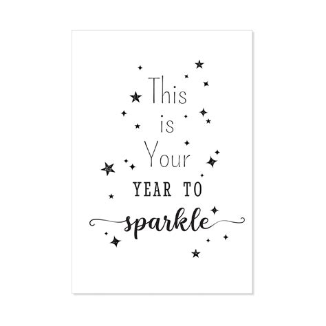 Greeting Card & Envelope This Isbyour Year To Sparkle 4 X 6Inch 2Pc Pb ...