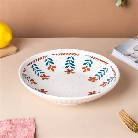 Carmella Floral Ceramic Pasta Plate Online - Premium Pasta Plate | Nestasia