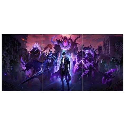 Solo leveling SL3Anime Split Wall Art Poster Set of 3 – Modern Home ...