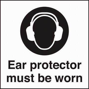 Mandatory ear protection safety sign | Premium Vector