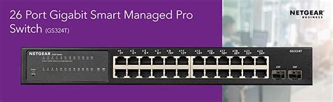 NETGEAR GS324T 24 Port Gigabit + 2 x 1G SFP Ethernet Smart Managed Pro ...