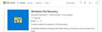 Image result for Windows File Recovery Free