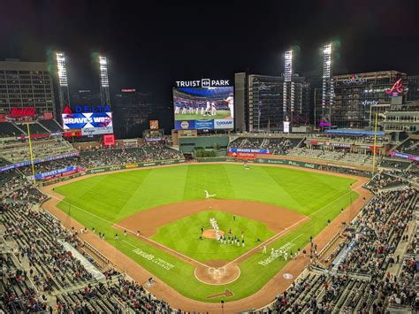 Night Baseball Game At Truist Park