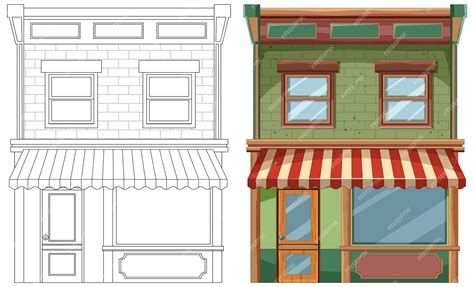 Two-Storey Shop Vector 的图像结果