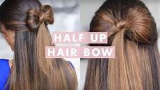 How To Style Half Hair by Half Up Hair Bow Hair Tutorial How To Style Half Hair