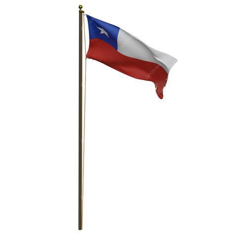 Chile Flag Waving With Pole, Chile Flag Waving With Pole Transparent ...