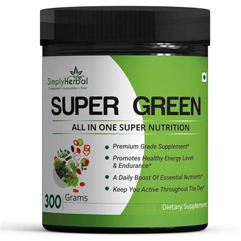 Buy Simply Herbal Superfood Green & Herbs Mix Supplement Powder With ...