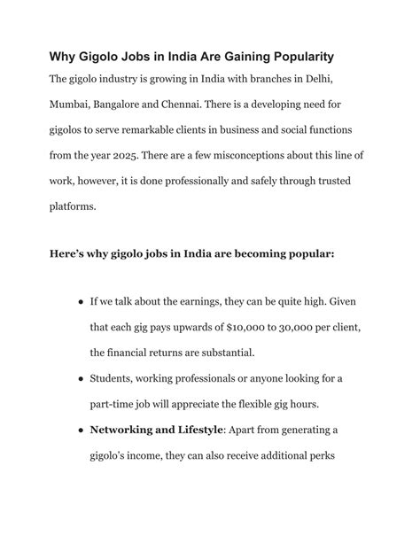 PPT - Gigolo Job vacancy, All India - Recruitment - Callboy Job ...