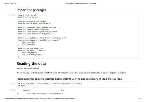 Compare two different vectorization technique - Import the packages ...