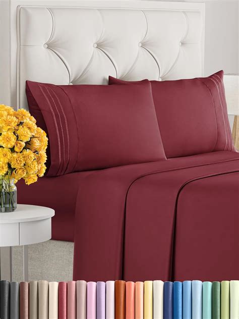 Amazon.com: Cal King Size 4 Piece Sheet Set - Comfy Breathable ...