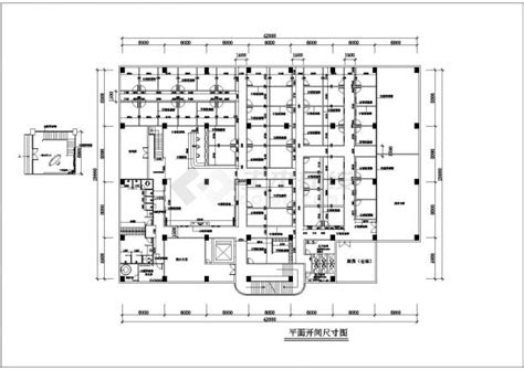 烟台市某商业街1200平米洗浴中心全套装修施工设计CAD图纸_商业建筑_土木在线