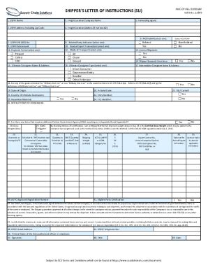 Shipper's Letter of Instructions (SLI) - Blank Fillable Template | Fill ...
