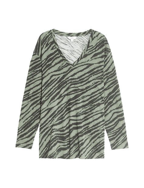 Buy Cotton Modal V-Neck Relaxed Top at Marks & Spencer