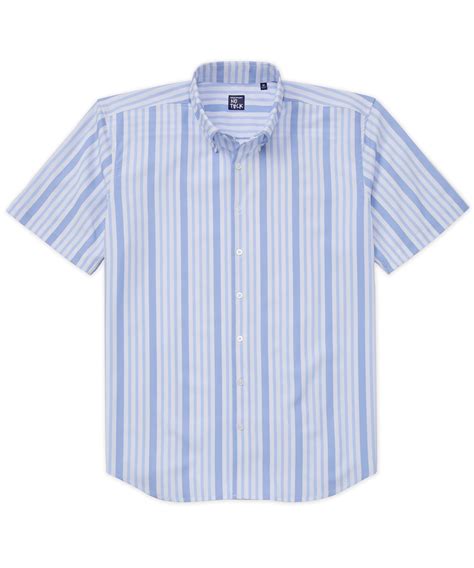 Westport No-Tuck Short Sleeve 'Thick & Thin' Multi Stripe Print Sport ...