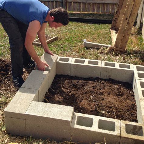 Raised Garden Using Cinder Blocks