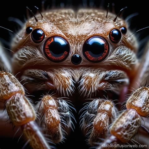 Spider's Glowing Eyes | Stable Diffusion Online