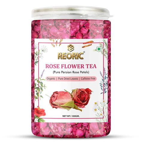 REORIC Organic Rose Flower Tea - 100g | Pure Persian Rose Petals ...