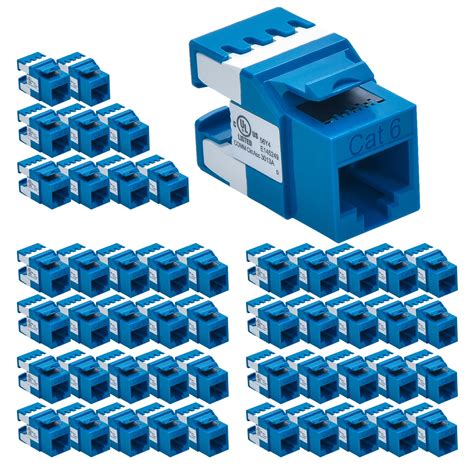 Beszin [UL Listed [50 Micron Gold Plated] Cat.6 RJ45 110 Type 180 ...