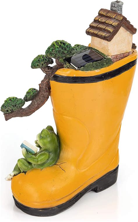 Buy VP Home Enchanted Rainboot Fairy House Reading Frog Solar Powered ...