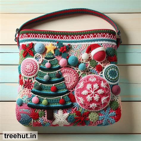 Christmas Crochet Beach Sling Bag Ideas patterns and how to make them ...