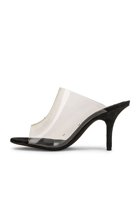 YEEZY Season 8 PVC Mule in Clear & Graphite | FWRD