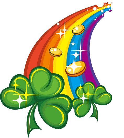 Saint Patricks Irish People Symbol Rainbow Grass - St Patrick's Day ...