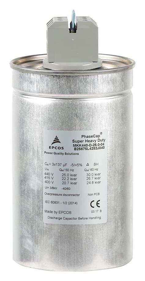 Epcos PhaseCap Energy Capacitor 2.5 kVAR – UrjaPoint Electricals ...