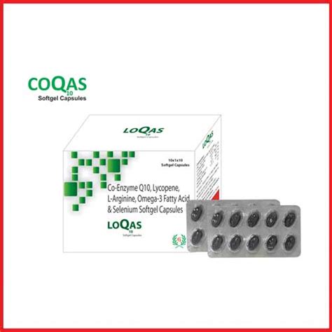 Coqas - Co-enzyme Q-10,Lycopene, L-Arginine,Omega-3-Fatty Acid ...
