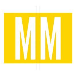 Codetab; bag of 100 x “M”; yellow