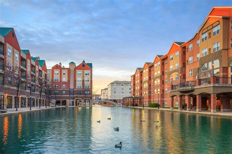 Downtown of Indianapolis by Indiana Central Canal