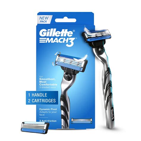 GILLETTE Men Mach 3 Shaving Razor + 2 Cartridge : Amazon.in: Health ...