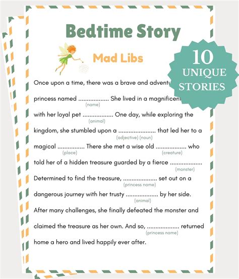 Mad Libs for Kids, Mad Libs Bundle, Bedtime Story for Kids, Bedtime ...