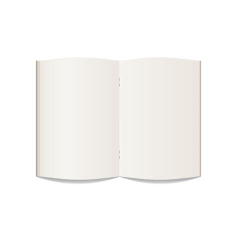 Blank open notebook. realistic notebook mockup isolate on white ...