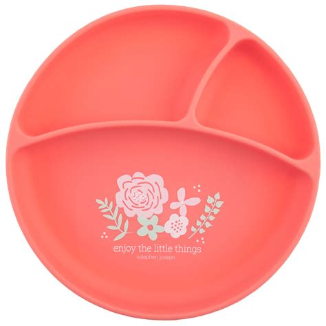 Silicone Baby Plate - Coral Flower – Peekaboo Patterns