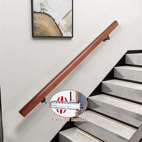 Buy Wood Handrails for Indoor Stairs, Safety Non-Slip Staircase ...